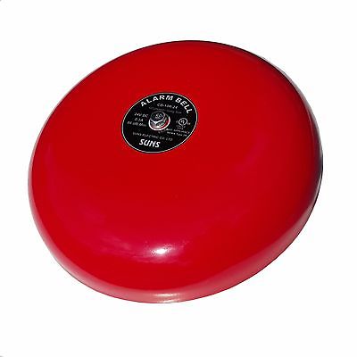 SUNS CB-10R-24 Red 24V Alarm Bell 10 Inch 24 Volt DC (10" in 24 VDC) - Industrial Direct