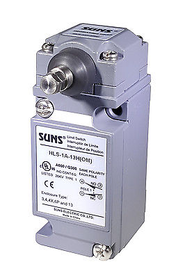 SUNS HLS-1A-13H(OM) Adjustable Side Plunger Limit Switch D4A1108N - Industrial Direct