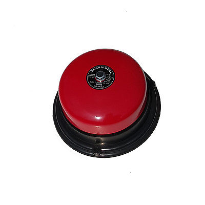 SUNS CB-4R-12 Red 12V Alarm Bell 4 Inch 12 Volt DC (4" in 12 VDC) - Industrial Direct