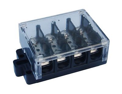 SUNS TG-604-C UL Rated 60A/600V Covered Terminal Block 4 Pole 22-6 AWG Wire - Industrial Direct