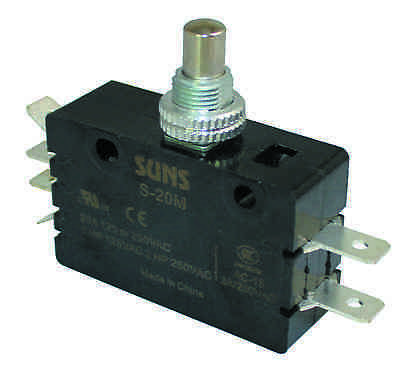 SUNS S-20M Panel Plunger Snap Action 20A Micro Switch ADPFF3J04AC - Industrial Direct