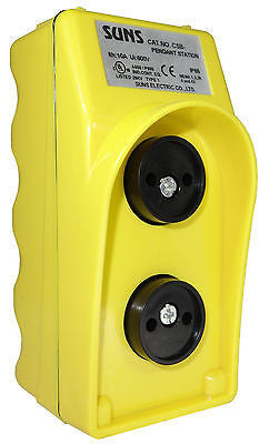 SUNS CSB-271Y UL Listed Yellow Pendant Station Without Inserts 2NO2NC 9001BW71YU - Industrial Direct