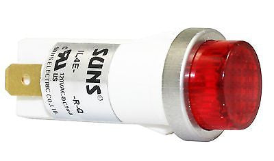 SUNS IL4E-120E-R-Q LED 1/2" Red Indicator Light Raised 120V Solico Ideal 777112 - Industrial Direct