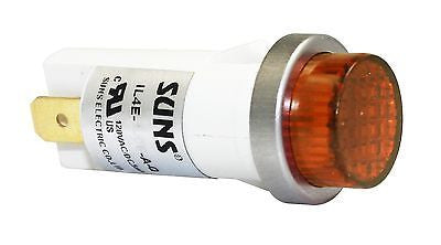 SUNS IL4E-120E-A-Q LED 1/2" Amber Indicator Light Raised 120V Solic Ideal 777311 - Industrial Direct