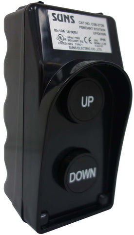 SUNS CSB-272B UL Listed Black Up/Down Pendant Control Station 9001BW72B - Industrial Direct
