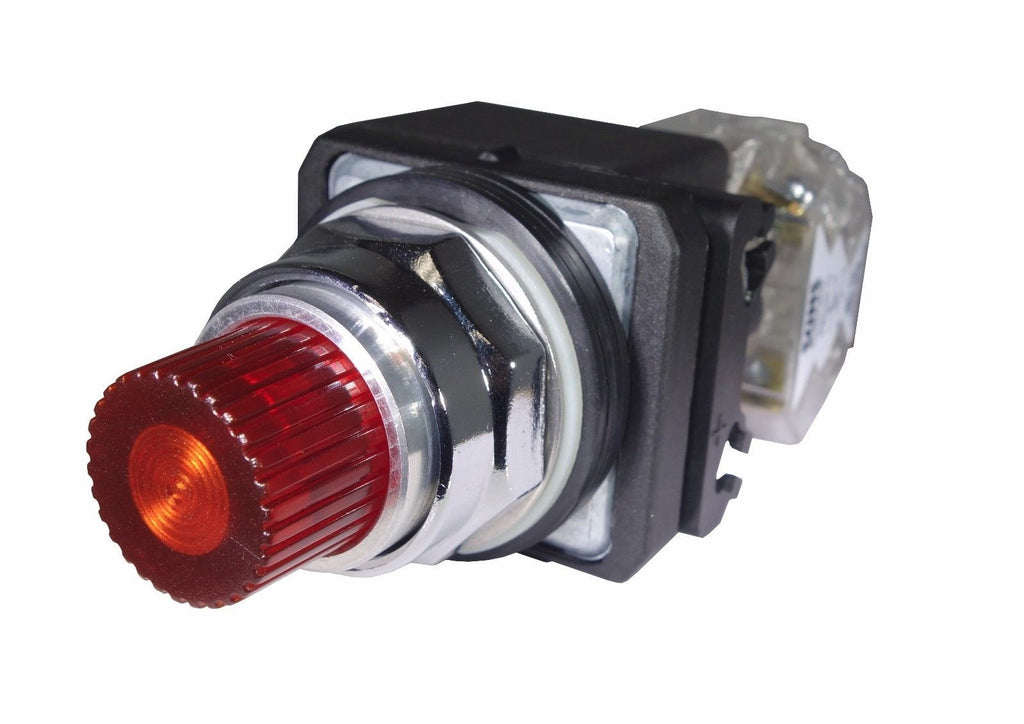 SUNS PBM30-EP-D24E-A-P1 30mm 24V LED Amber Pushbutton 9001K2L35AH13 - Industrial Direct