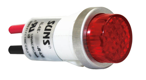 SUNS IL4E-12E-R-U6 LED 1/2" Red Indicator Light Raised 12V Solico Ideal 775111 - Industrial Direct