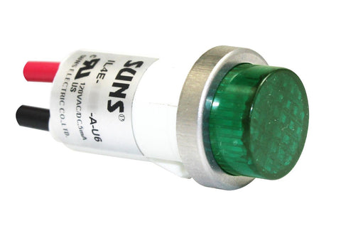 SUNS IL4E-120E-G-U6 LED 1/2" Green Indicator Light Raised 120V Soli Ideal 777211 - Industrial Direct