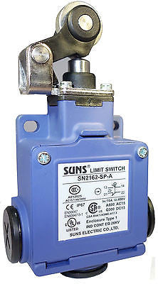 SUNS SN2162-SP-A Top Roller Lever Safety Limit Switch Snap Action 1NO 1NC - Industrial Direct