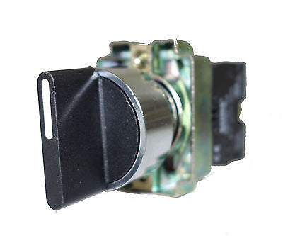 SUNS PBM22-S2-B-P5 22mm Selector Switch Metal 2-Position Momentary 1NO - Industrial Direct