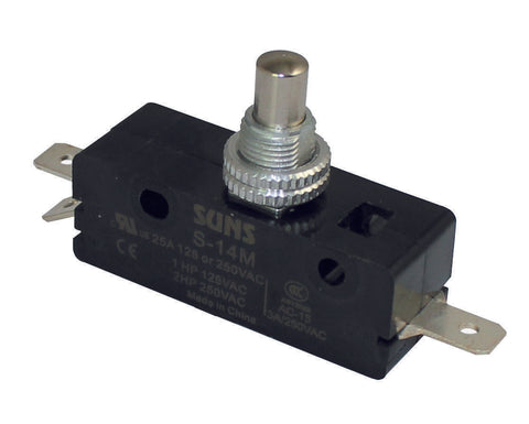 SUNS S-14M Panel Plunger Snap Action 25A Micro Switch ASPDF3J04AC - Industrial Direct