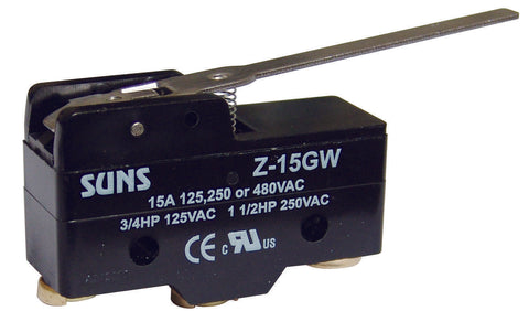 SUNS International Z-15GW Extended Lever 15A Micro Switch - Industrial Direct