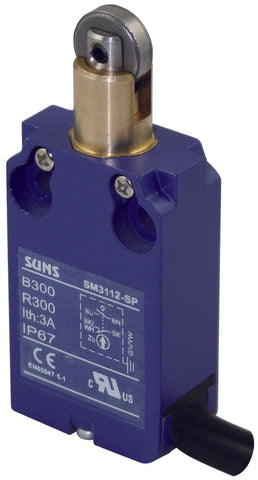 SUNS SM31P11-12-A3 Roller Plunger Compact Limit Switch 3m Cable XCMD2102L1 - Industrial Direct
